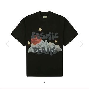 Black Cosmic Peaks Graphic T-Shirt